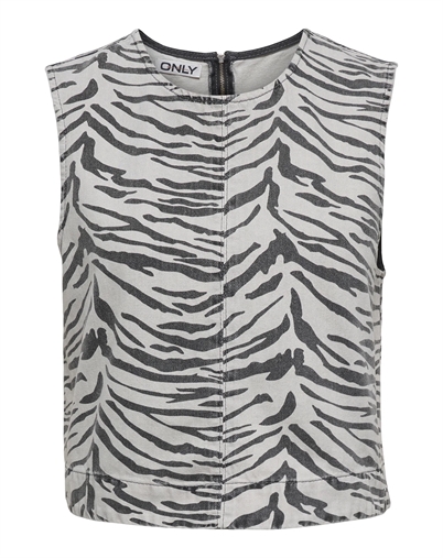 Dorsi Zebra Denim Top - Only